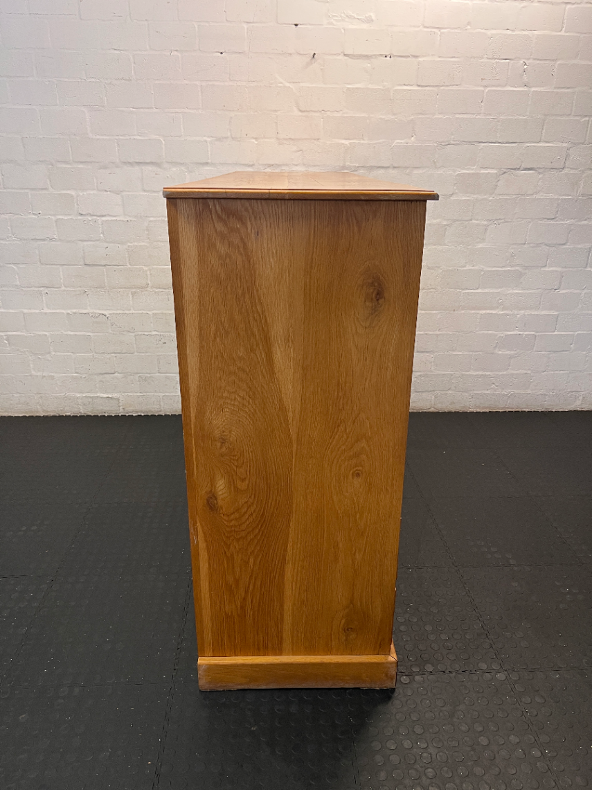 Solid Oak Dining Room Dresser - Minor Edge Wear - 2ndhandwarehouse.com