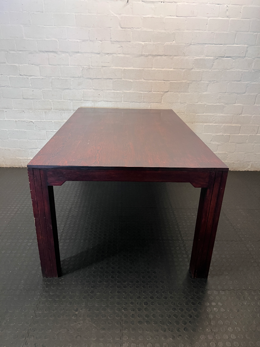 Solid Wood Dining Table in Rich Dark Stain - 2ndhandwarehouse.com