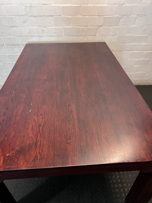 Solid Wood Dining Table in Rich Dark Stain - 2ndhandwarehouse.com