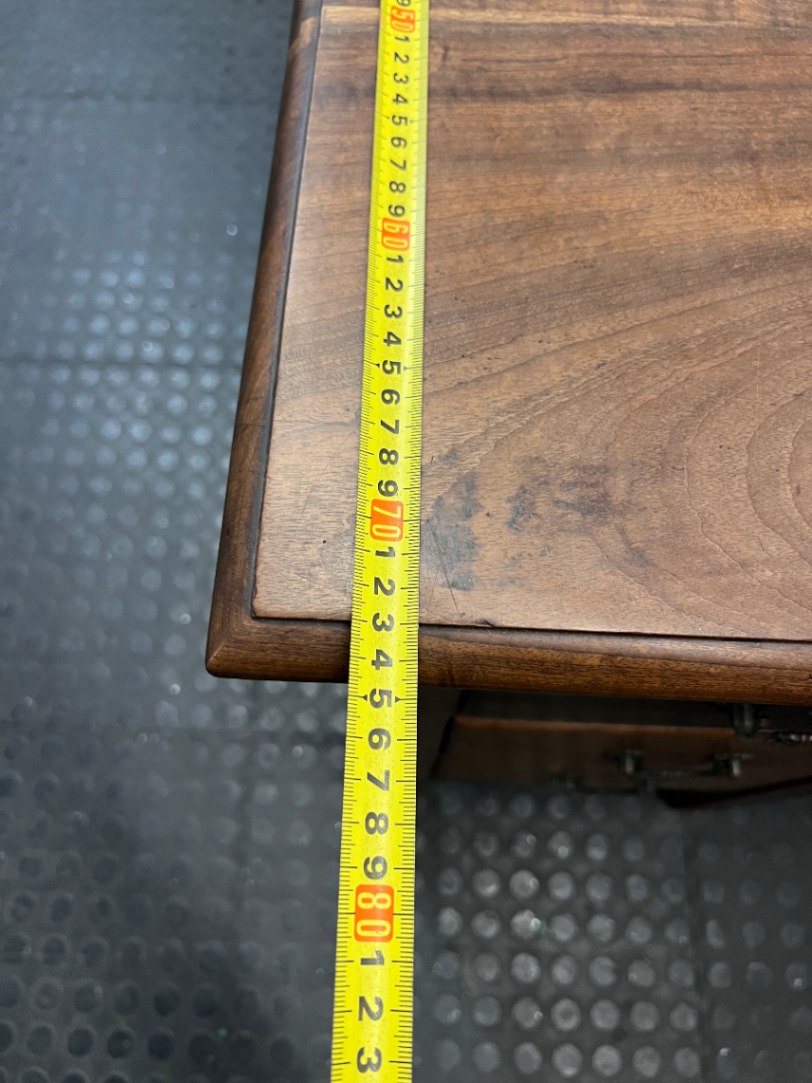 Solid Wood Double Pedestal Office Desk — Fair Used Condition
