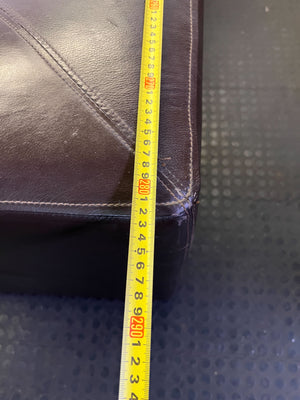 Spacious Dark Brown Leather L-Shape Sectional Sofa