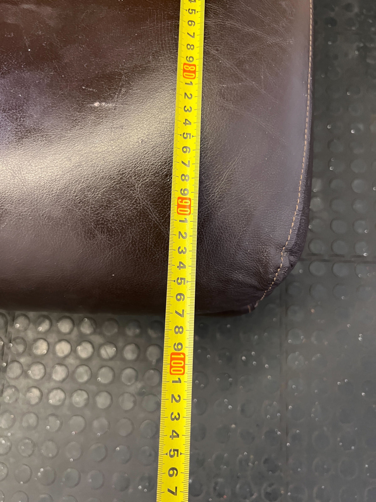 Spacious Dark Brown Leather L-Shape Sectional Sofa