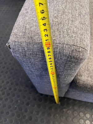 Spacious Grey Sectional Sofa with Ottoman