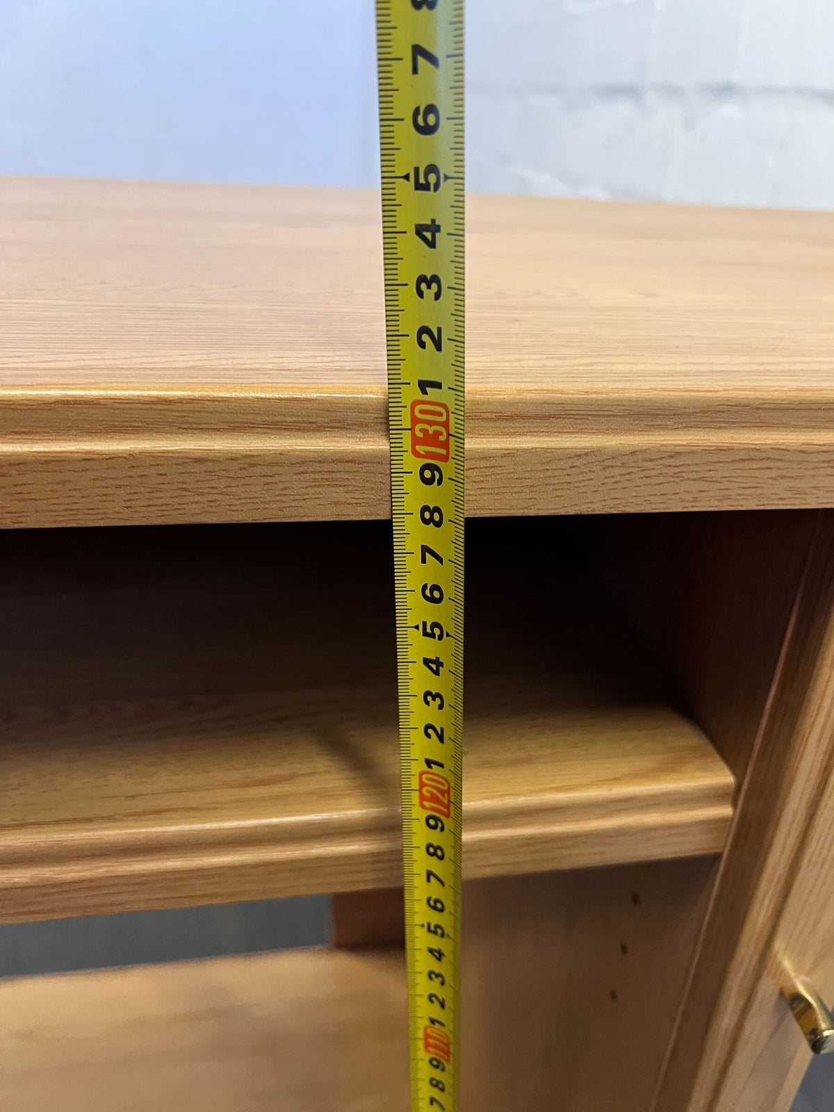 Spacious Light Wood Entertainment & Display Unit