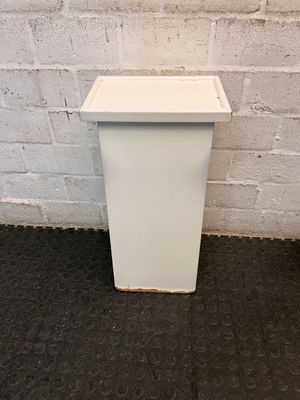 Square White Timber Pedestal Display Stand