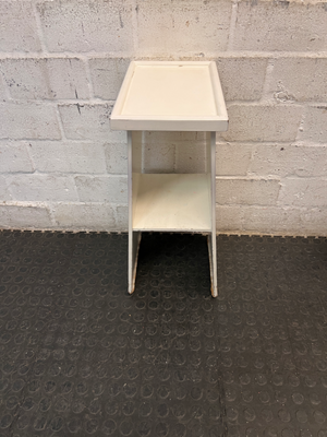 Square White Timber Pedestal Display Stand