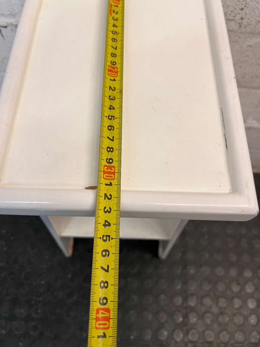 Square White Timber Pedestal Display Stand