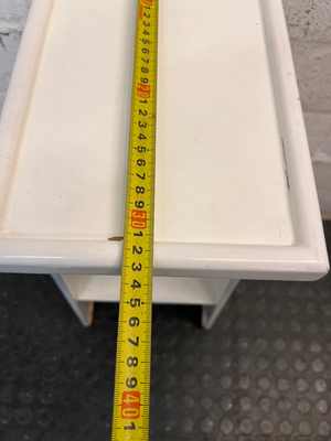 Square White Timber Pedestal Display Stand