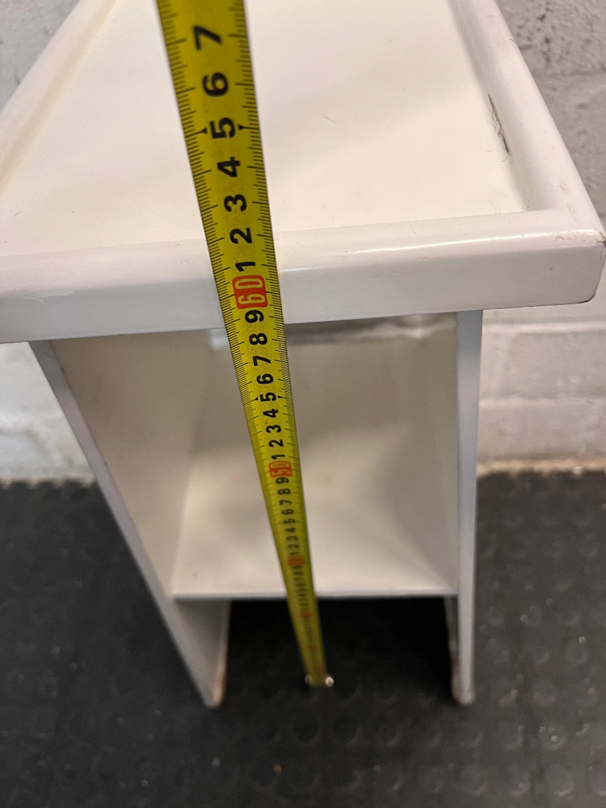 Square White Timber Pedestal Display Stand