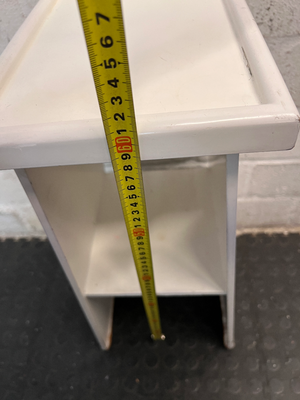 Square White Timber Pedestal Display Stand