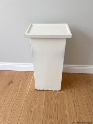 Square White Timber Pedestal Display Stand