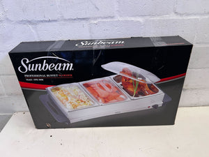 Stainless Steel 3-Pan Electric Food Warmer by Sunbeam - 2ndhandwarehouse.com