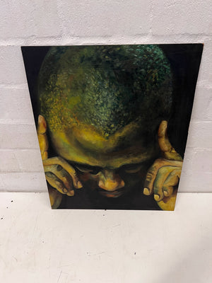 Stunning Abstract Painting on Canvas -  Characterful,  Colorful Artwork 50 x 60cm