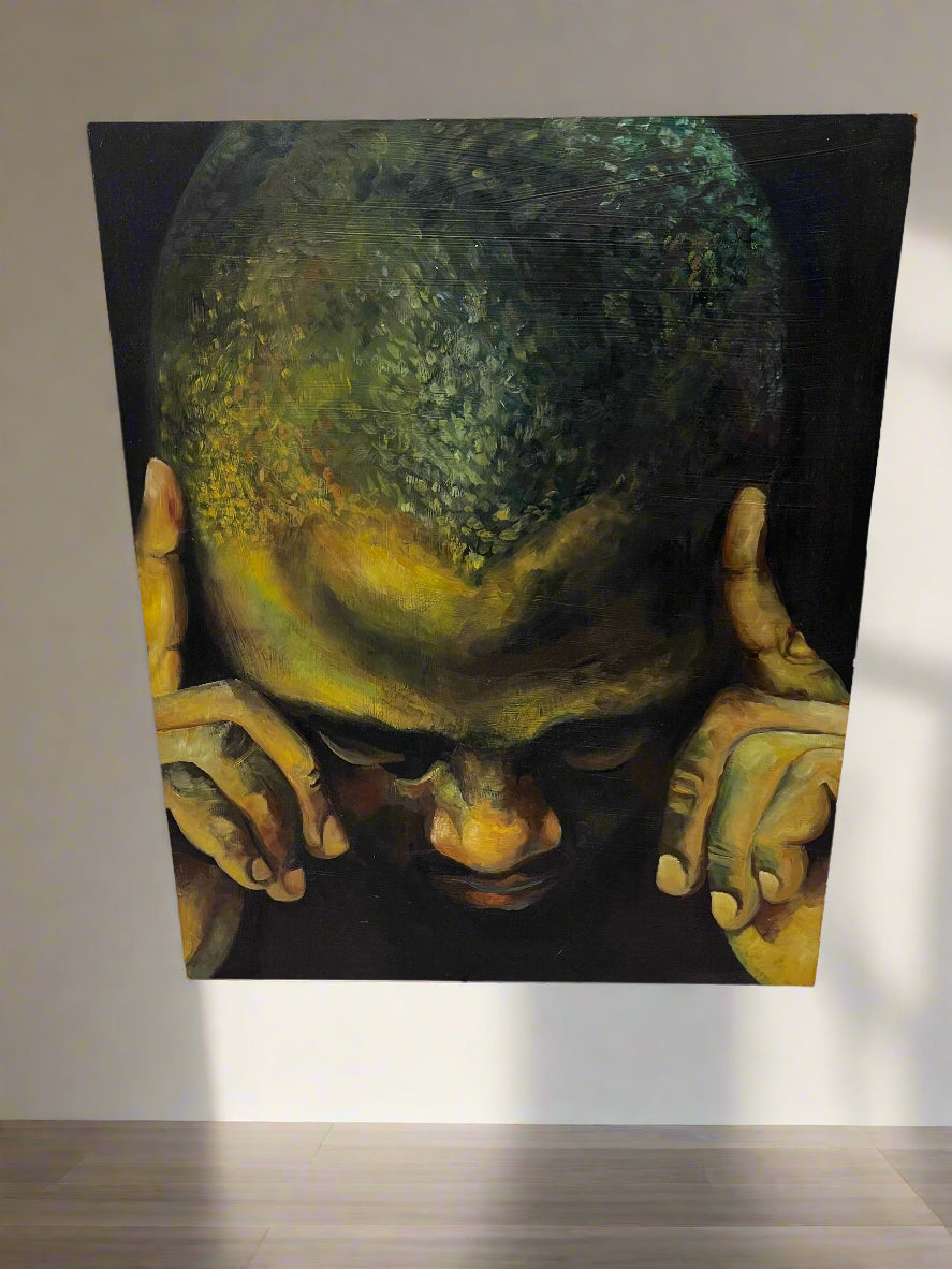 Stunning Abstract Painting on Canvas -  Characterful,  Colorful Artwork 50 x 60cm