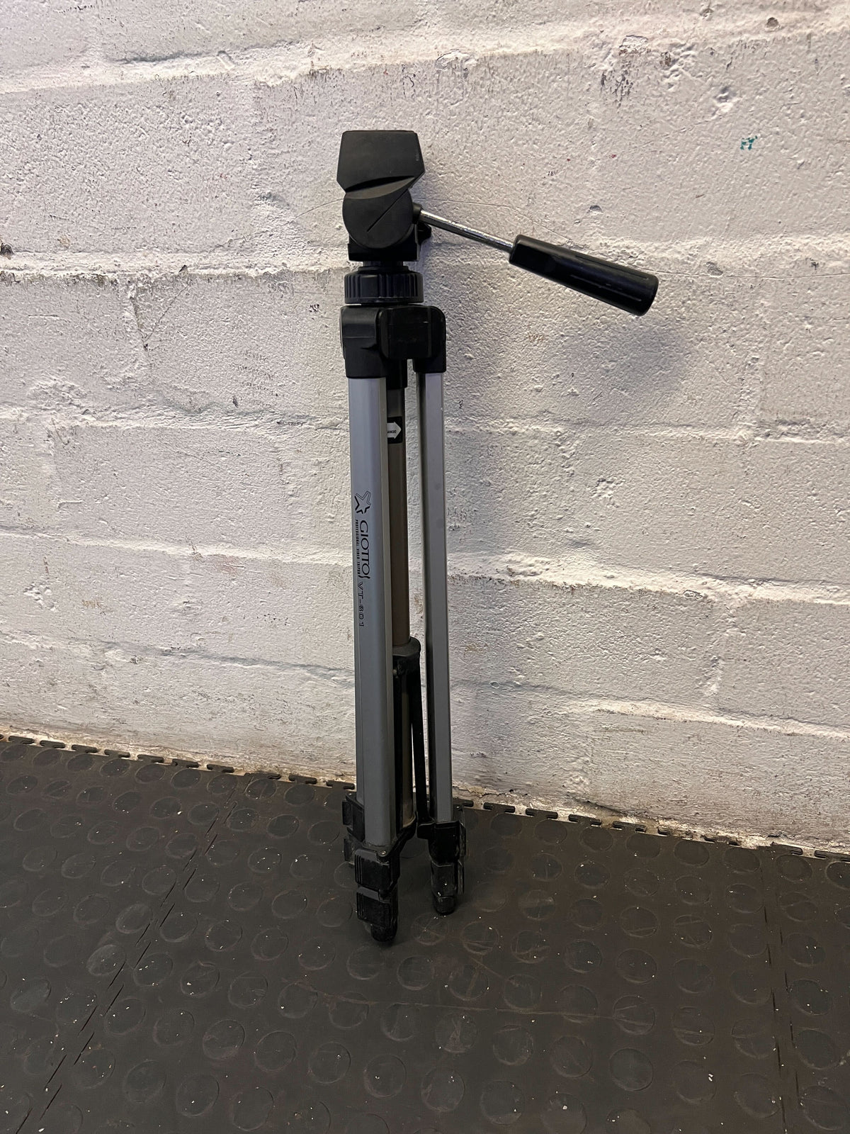 Sturdy Adjustable Tripod - Silver and Black Aluminum - Minor Scratches