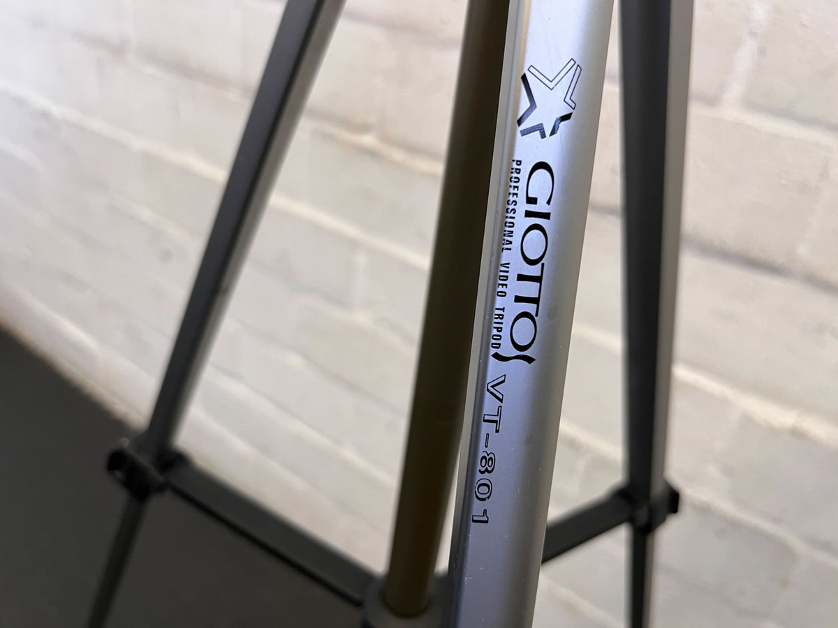 Sturdy Adjustable Tripod - Silver and Black Aluminum - Minor Scratches