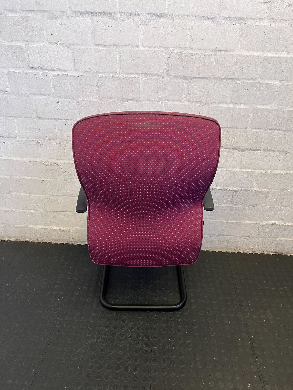Sturdy Burgundy Office Guest Chair