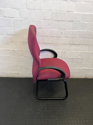 Sturdy Burgundy Office Guest Chair