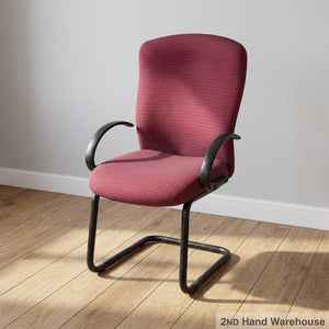 Sturdy Burgundy Office Guest Chair