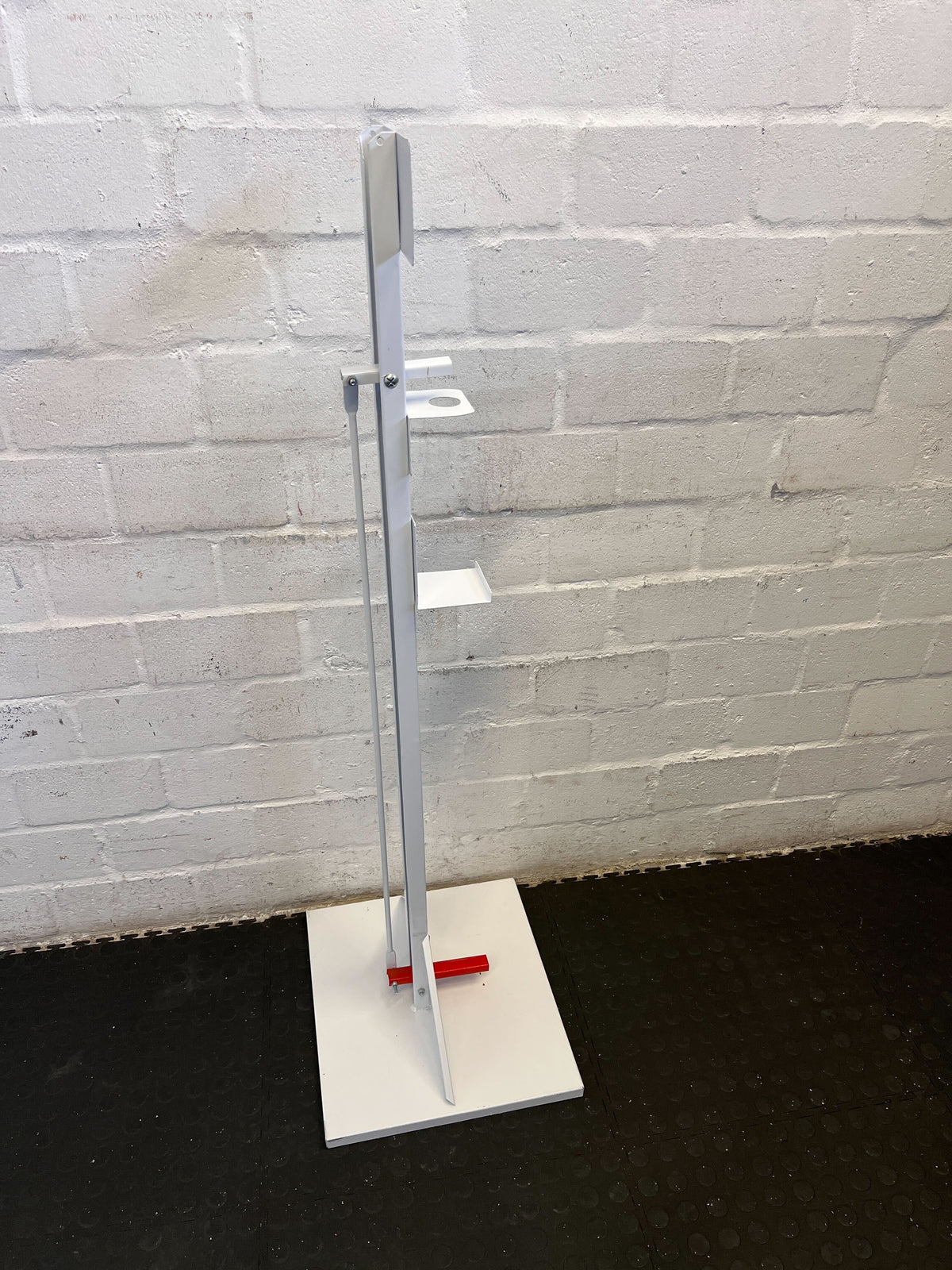 Sturdy White Hand Sanitizer Stand with Signage