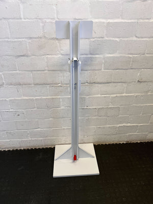 Sturdy White Hand Sanitizer Stand with Signage