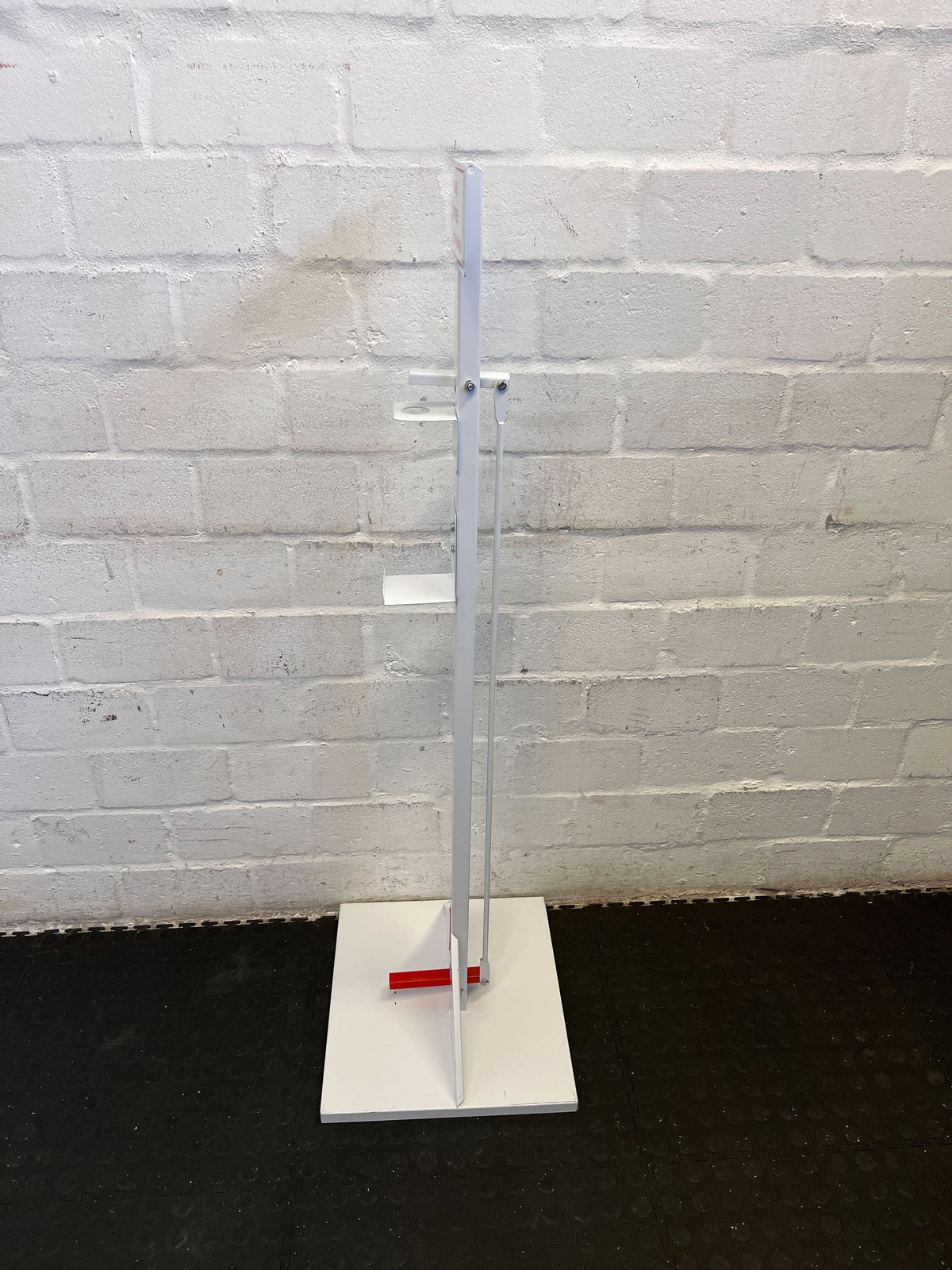 Sturdy White Hand Sanitizer Stand with Signage