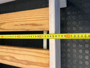 Sturdy White Wooden Single Bed Frame with Pine Slats