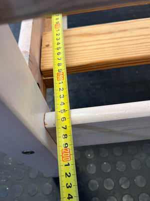 Sturdy White Wooden Single Bed Frame with Pine Slats