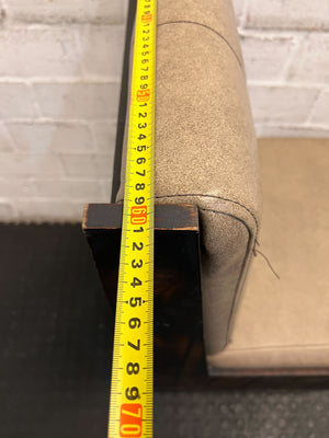 SINGLE SIDED 60CM - Stylish Beige Upholstered Restaurant Booth Seat Wooden Frame - Minor Wear & Tear