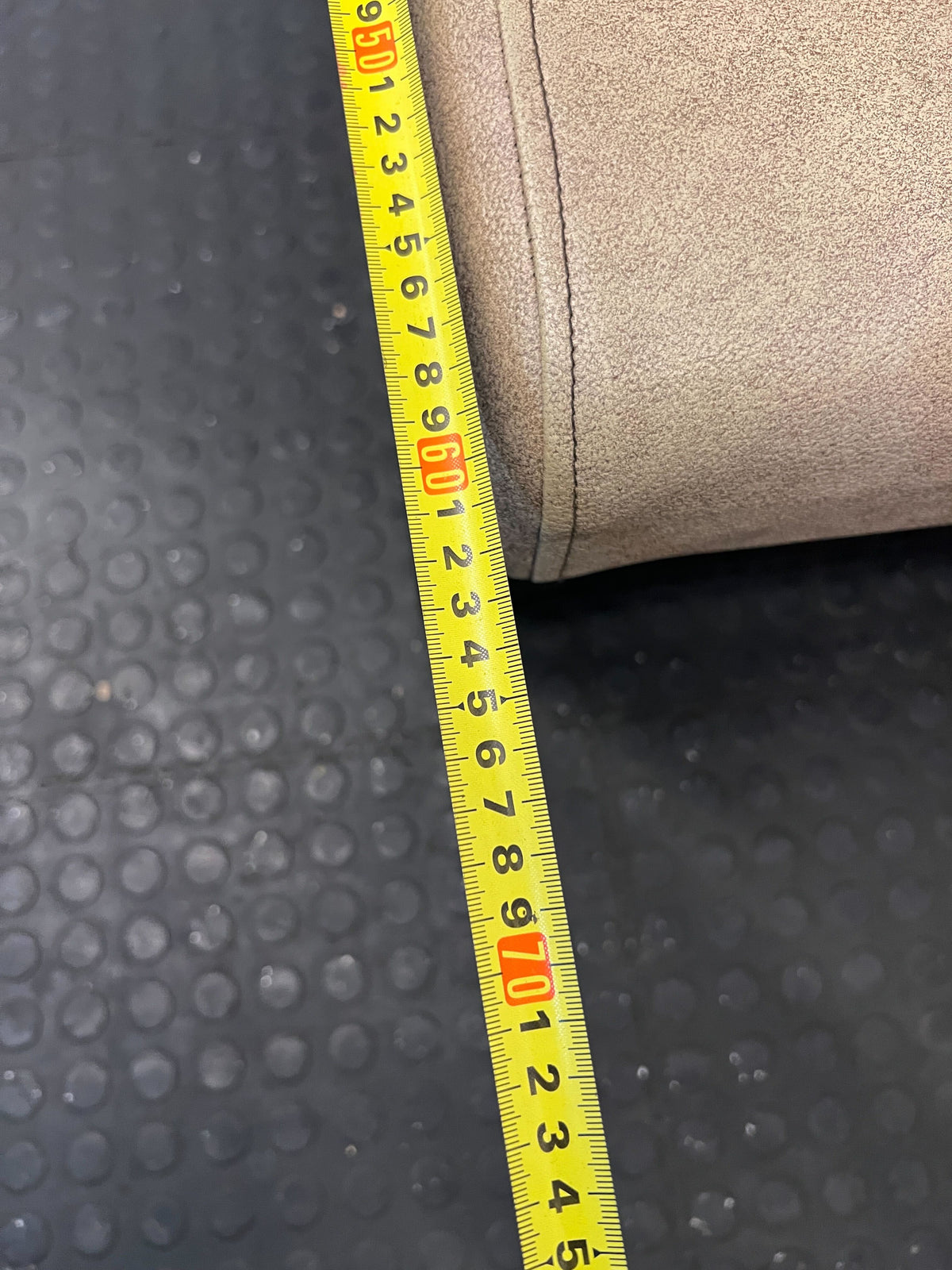 SINGLE SIDED 60CM - Stylish Beige Upholstered Restaurant Booth Seat Wooden Frame - Minor Wear & Tear