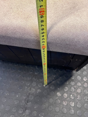 DBL SIDED - 60CM - Stylish Beige Upholstered Restaurant Booth Seat Wooden Frame  – Minor Wear (122 x 57)