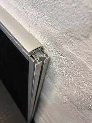 Stylish Black Chalkboard with Silver Frame – Minor Wear