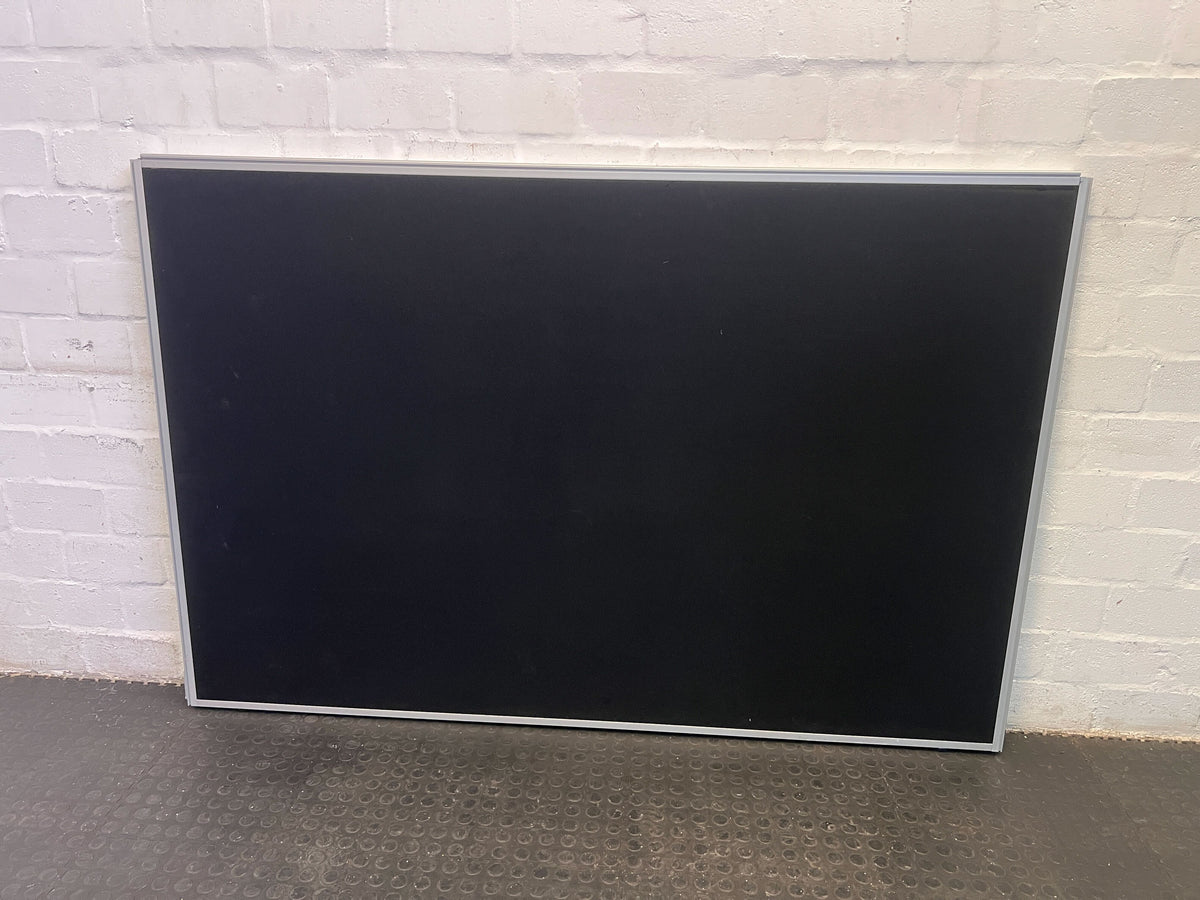 Stylish Black Chalkboard with Silver Frame – Minor Wear