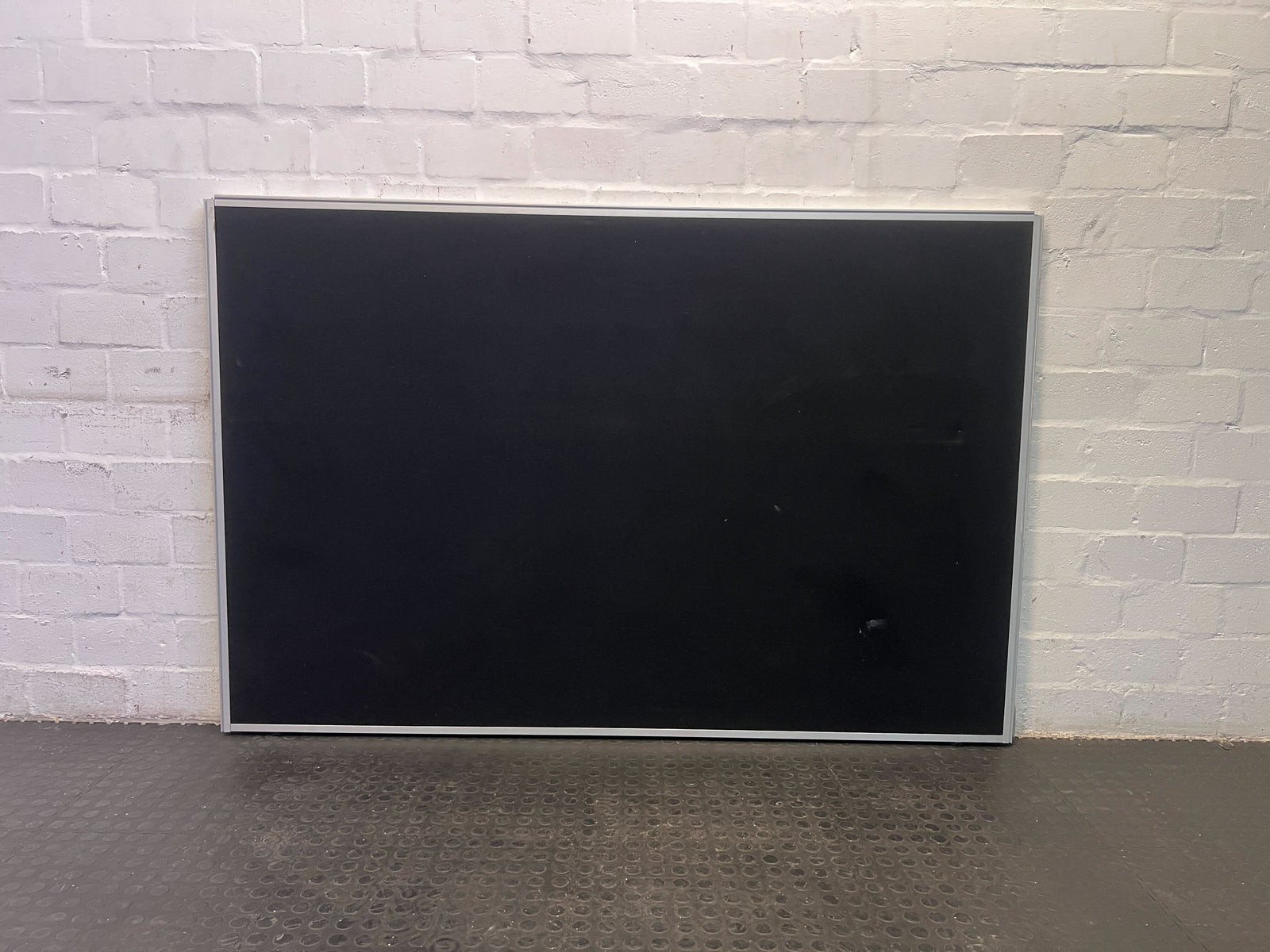 Stylish Black Chalkboard with Silver Frame – Minor Wear