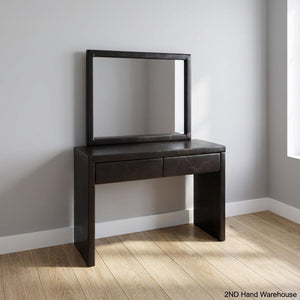 Stylish Black Dressing Table with Mirror & Drawers