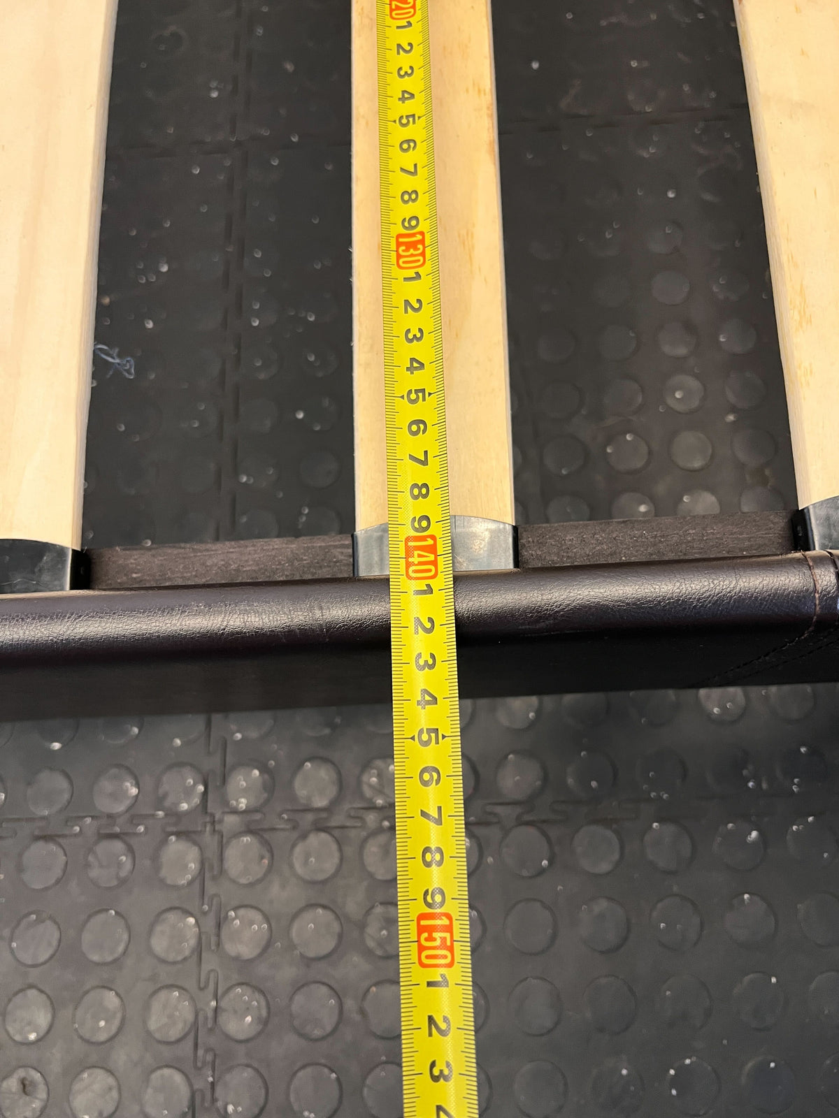 Stylish Black Faux Leather Double Bed Frame with Slats