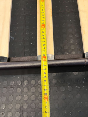 Stylish Black Faux Leather Double Bed Frame with Slats