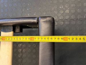 Stylish Black Faux Leather Double Bed Frame with Slats