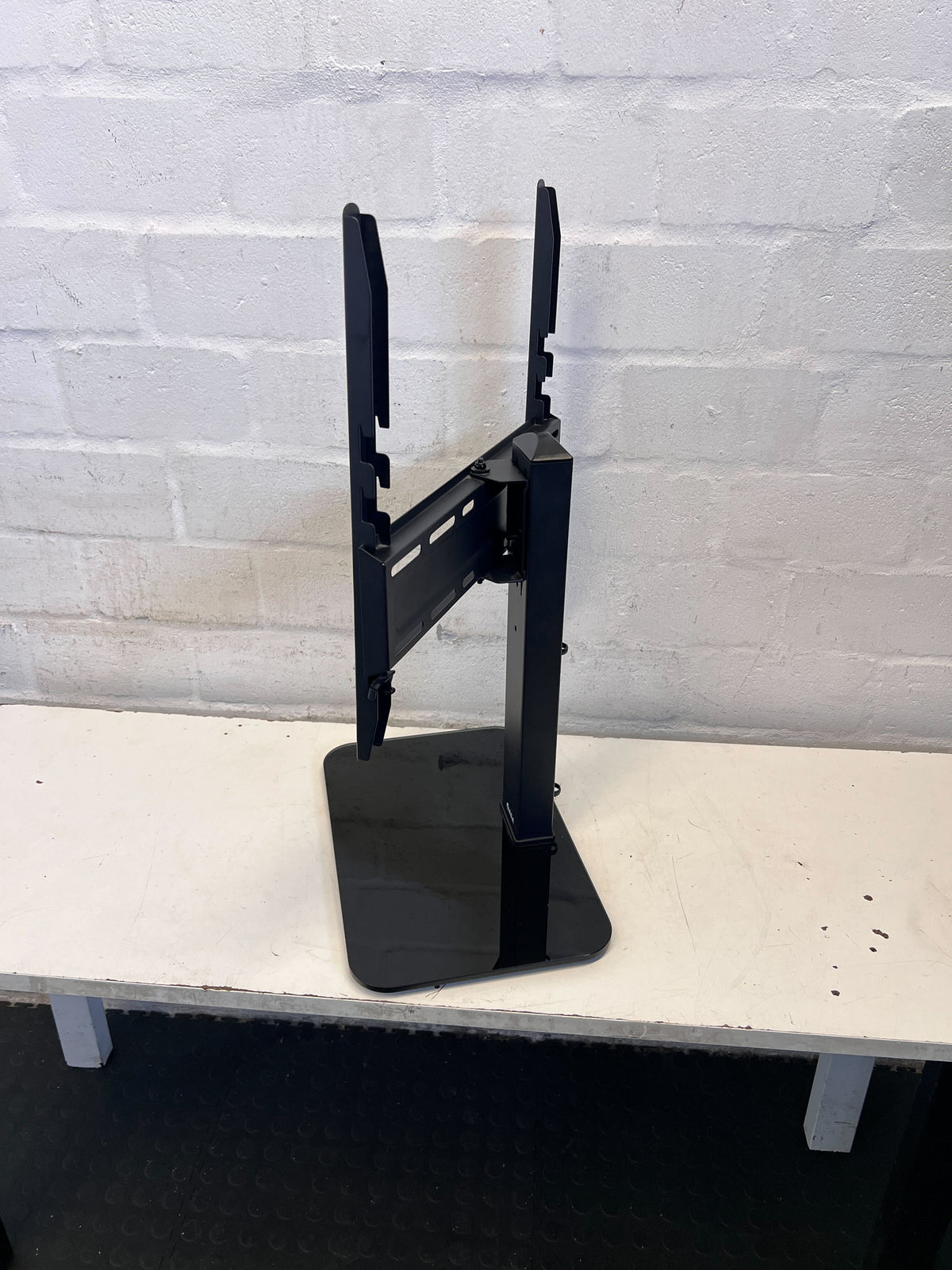 Stylish Black TV Stand with Adjustable Mount - Minor Scratches - REDUCED