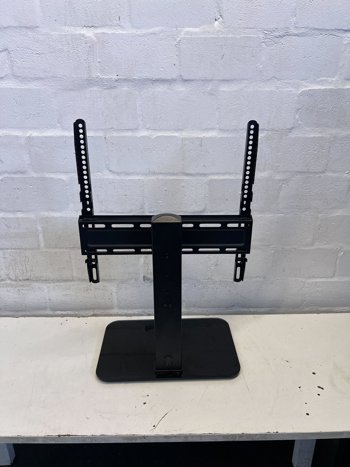 Stylish Black TV Stand with Adjustable Mount - Minor Scratches - REDUCED