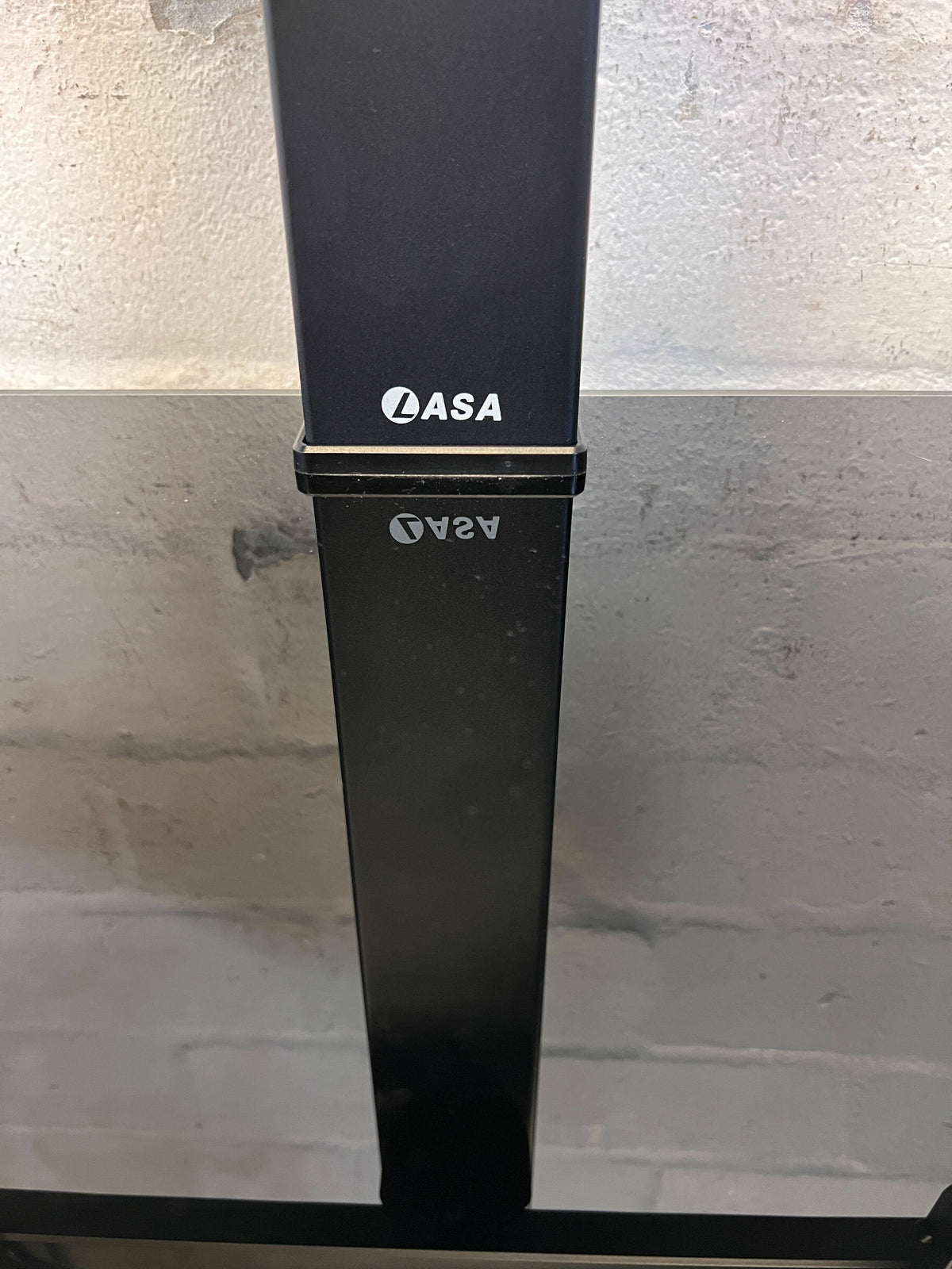 Stylish Black TV Stand with Adjustable Mount - Minor Scratches - REDUCED