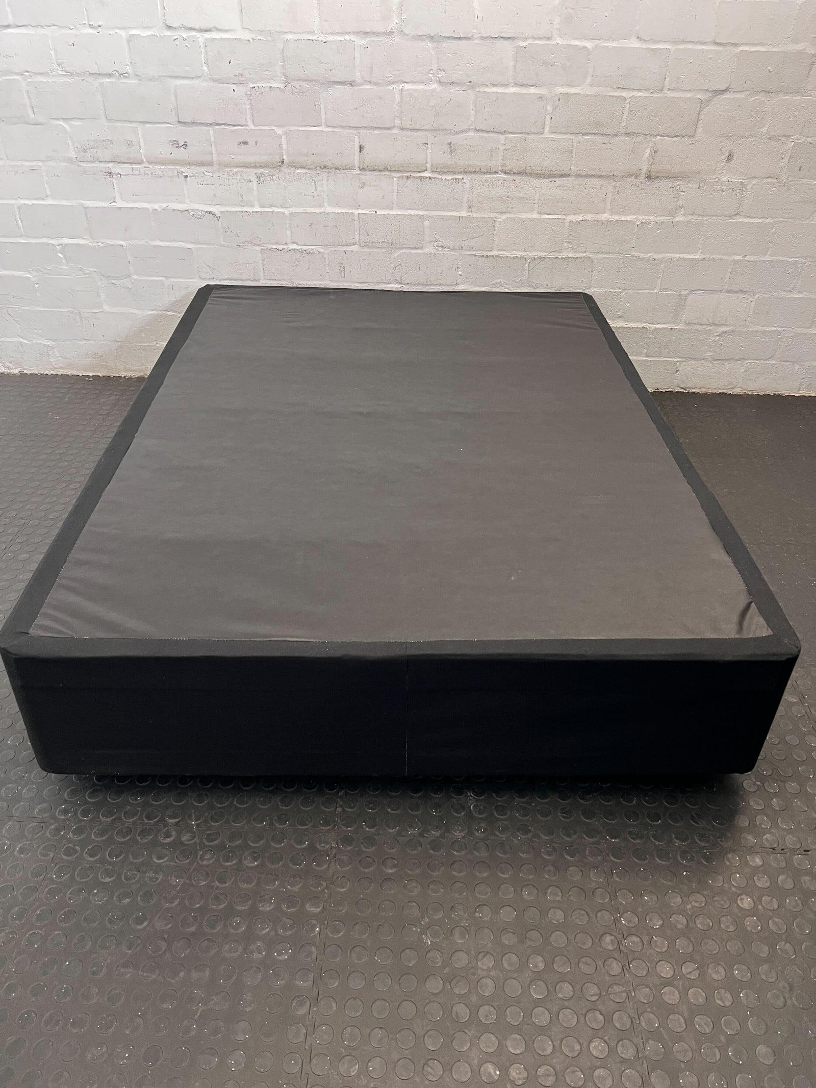 Stylish Black Upholstered Double Bed Base - Minor Wear