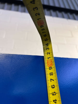Stylish Blue Storage Unit with Drawers and Hanging Rod
