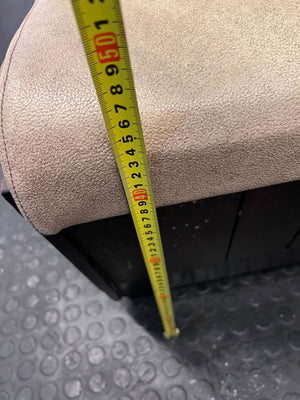 SINGLE SIDED - 110CM - Stylish Beige Upholstered Restaurant Booth Seat Wooden Frame with Minor Scratches