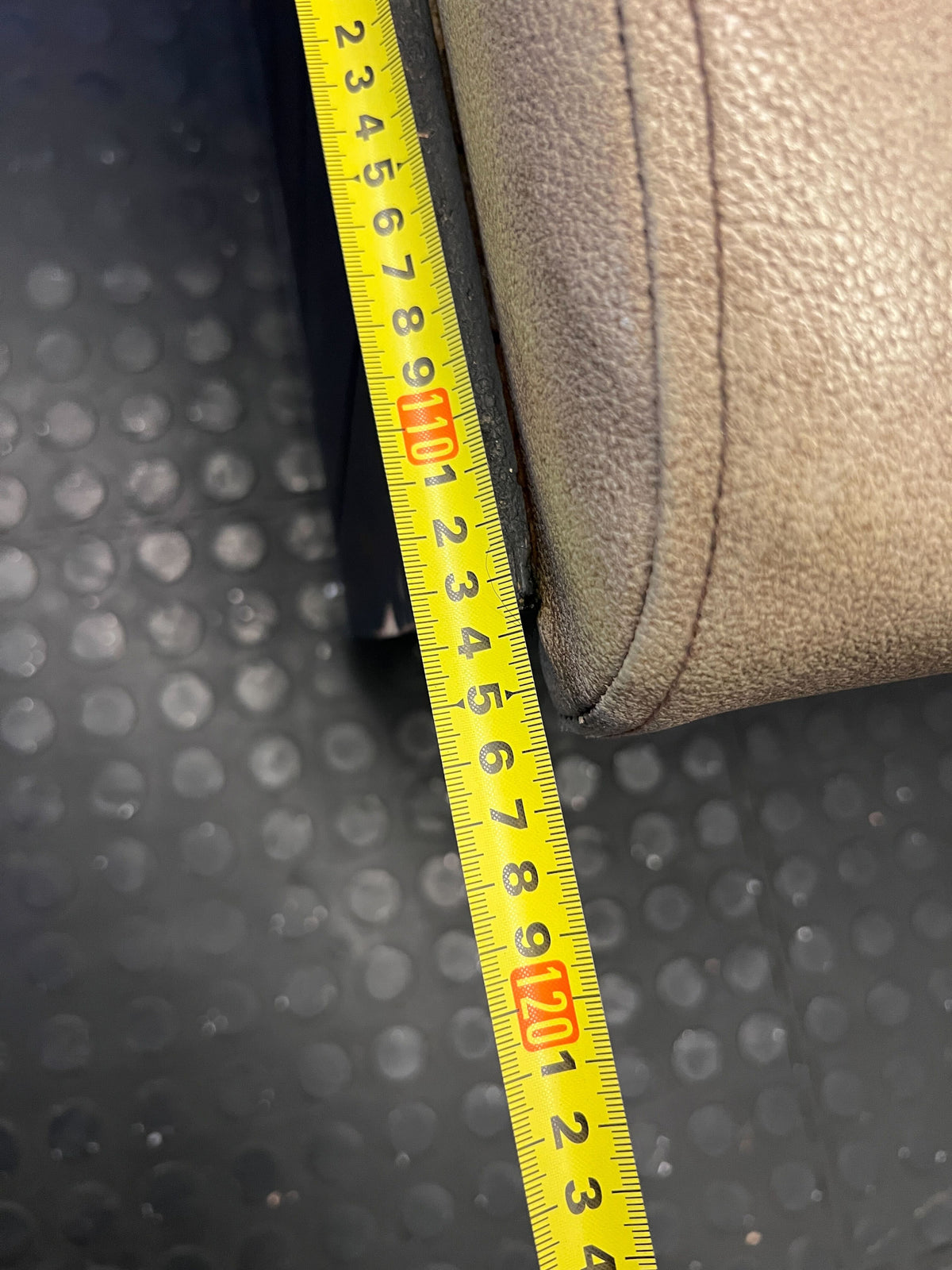 DBL SIDED - 120CM - Stylish Beige Upholstered Restaurant Booth Seat Wooden Frame  – Minimal Wear