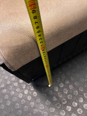 DBL SIDED - 120CM - Stylish Beige Upholstered Restaurant Booth Seat Wooden Frame  – Minimal Wear