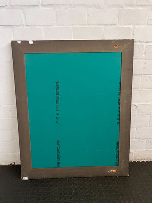 Stylish Burgundy Studded Square Wall Mirror 117 x 95cm