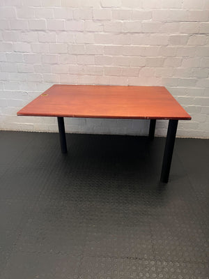 Stylish Cherry Wood Office Desk with Black Legs – Minor Scratches