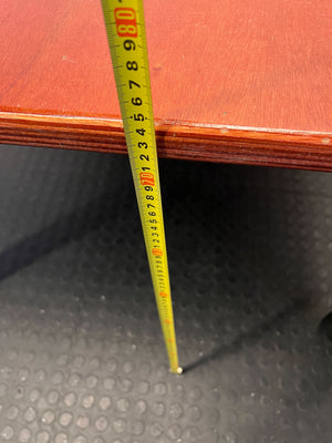 Stylish Cherry Wood Office Desk with Black Legs – Minor Scratches