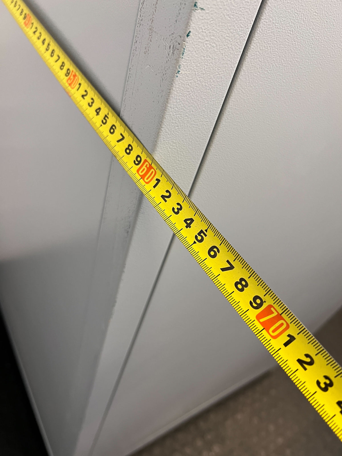 Stylish Gray Metal Storage Cabinet on Wheels with Glass Door - REDUCED